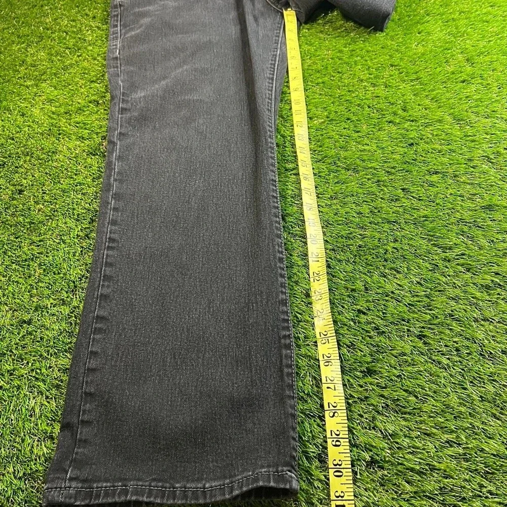 True Religion Ricky Mens 40 Relaxed Straight Black Jeans Horseshoe Flap Pockets